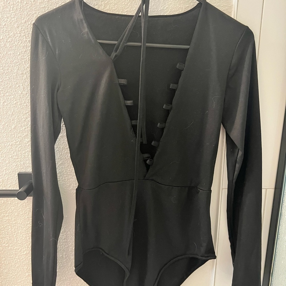 Long Sleeve Lace Up Bodysuit